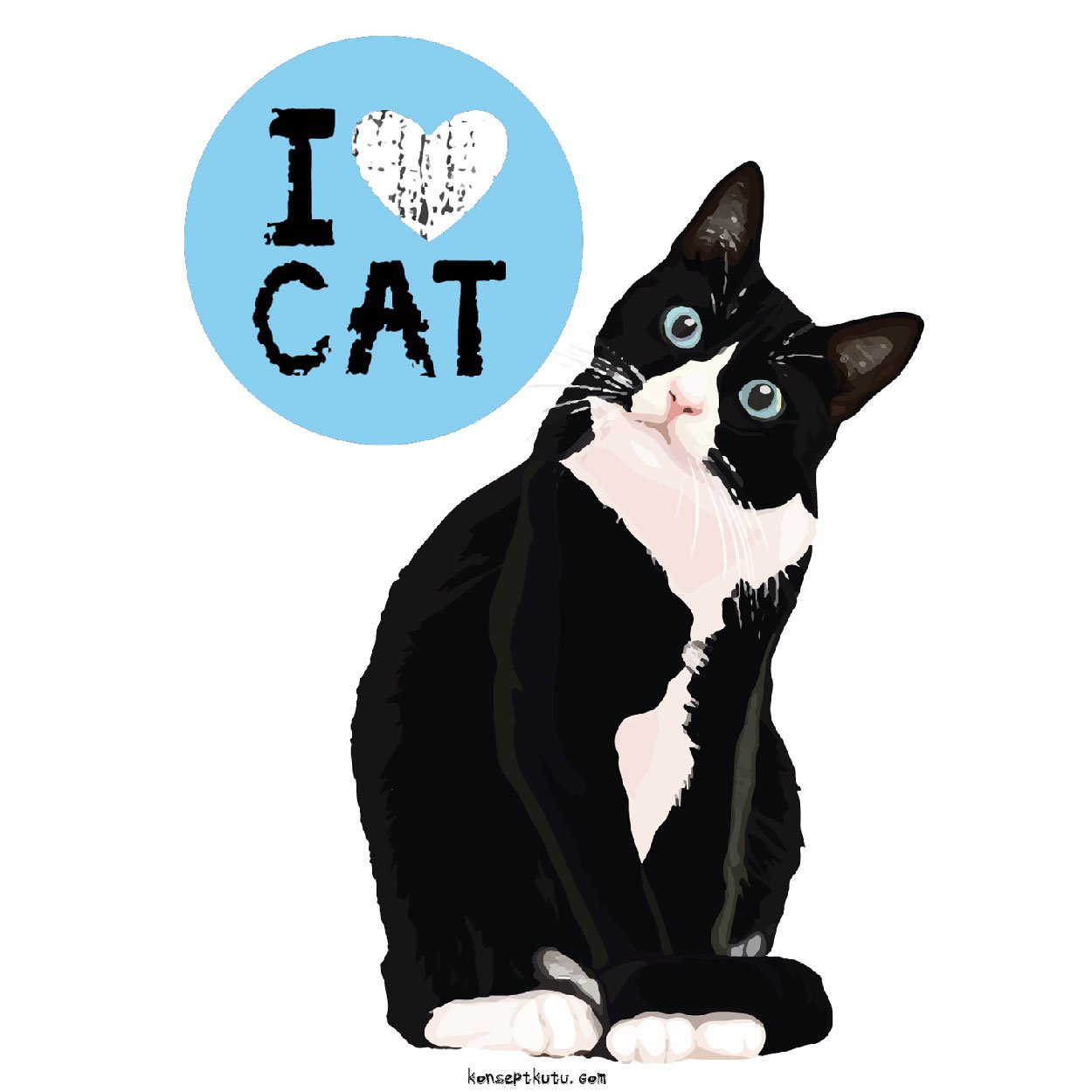 11006-i-love-cat-motto-karti