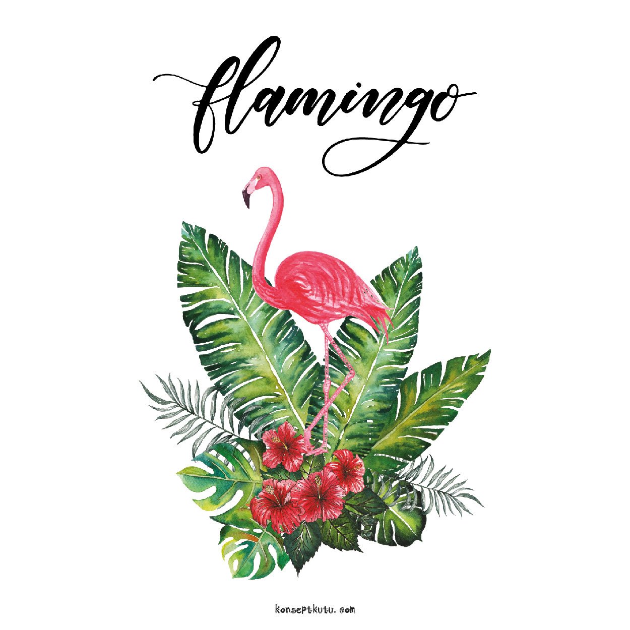 885261-tropik-flamingo-motto-karti